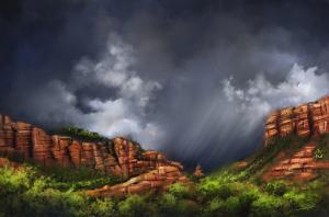 Thunderstorm in Sedona - New Painting